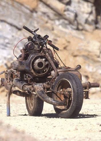 His amazing makeshift motorbike allowed Mr Leray to travel to civilisation, where he was rescued by police. source